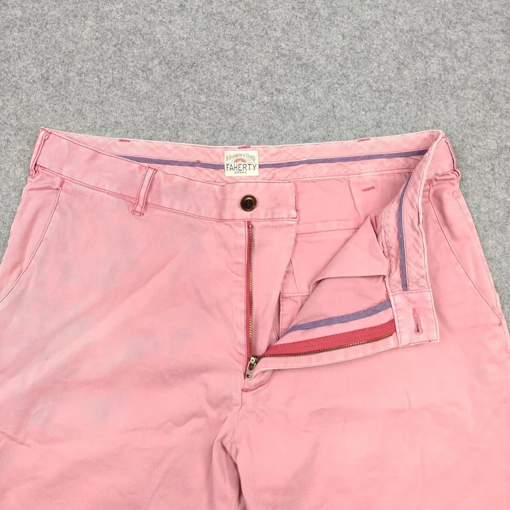 Faherty Shorts Mens 33 Pink 9